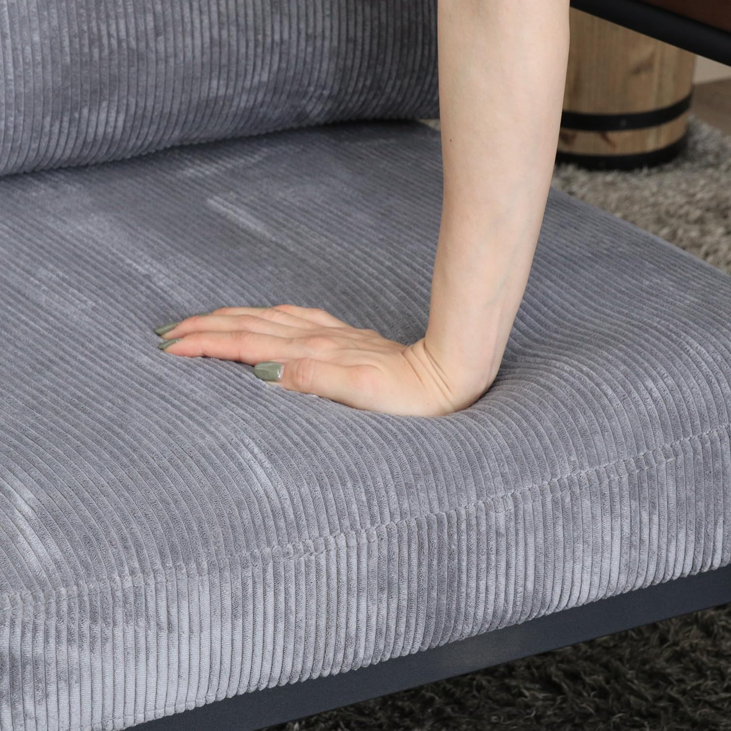 Amazon.co.jp: 不二貿易 ソファ 1人掛け アイアンアーム 天然木